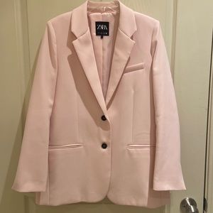 Zara Pink Oversized Blazer Size Small